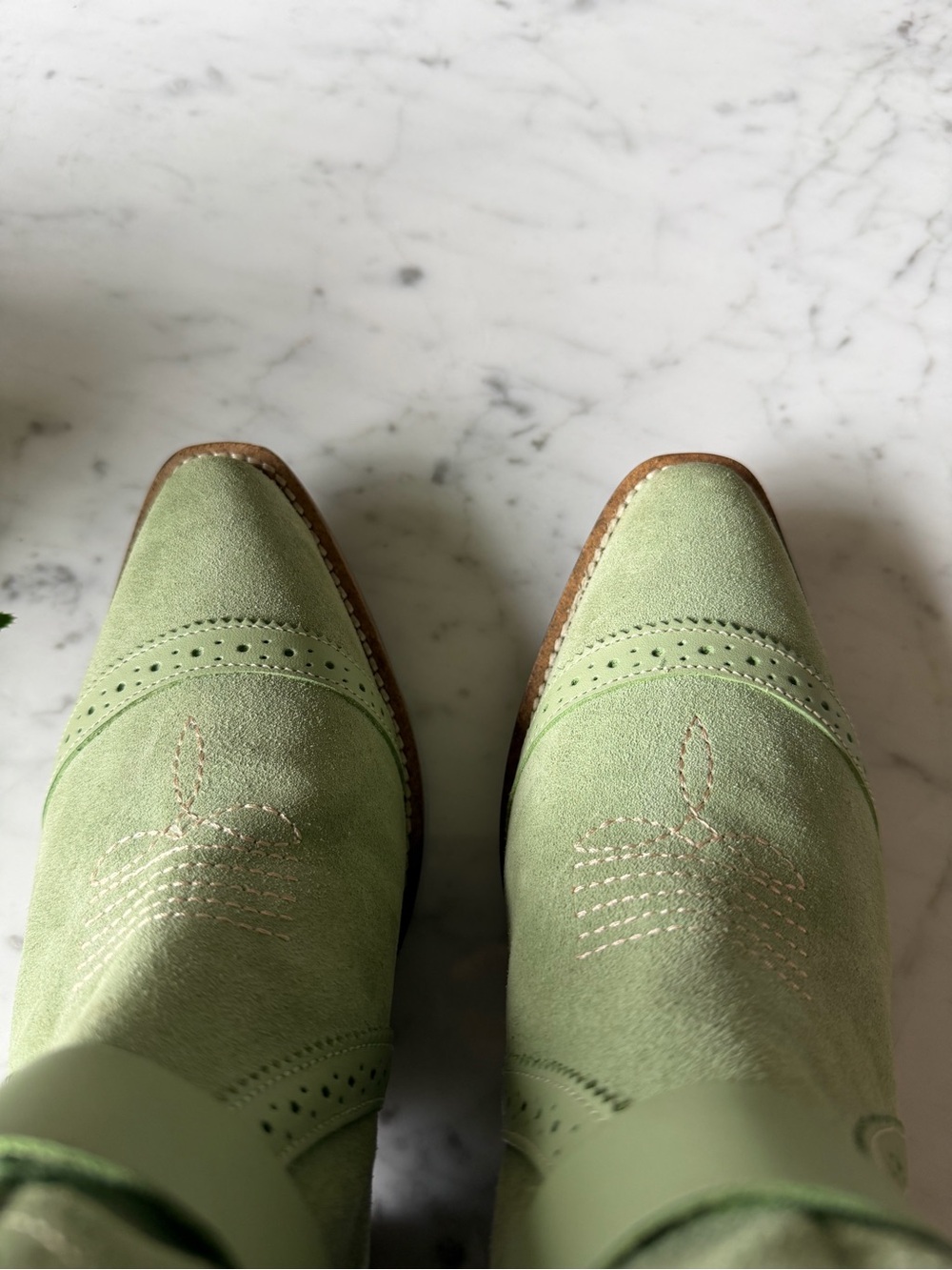 Dingo Gummy Bear Mint Suede Green Boots - Picture 6 of 10